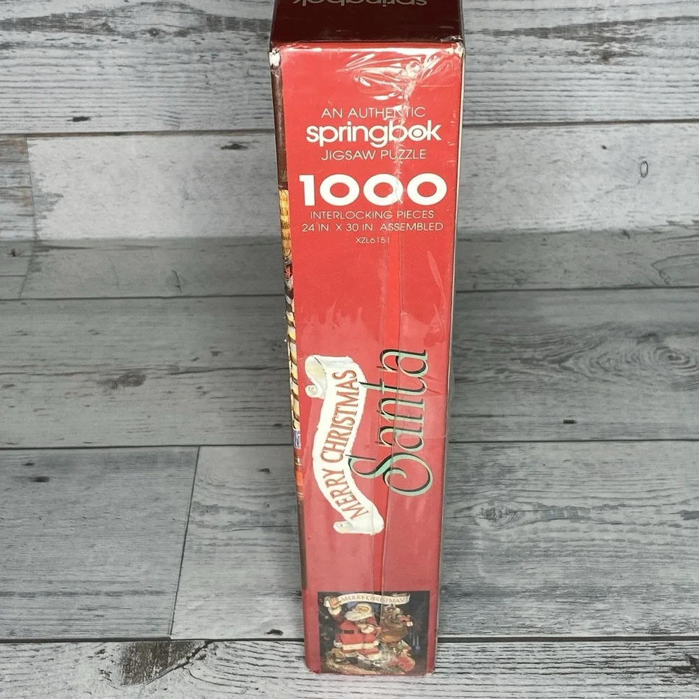 Vintage Springbok 1000 Piece Puzzle Merry Christmas Santa Holiday NEW Sealed